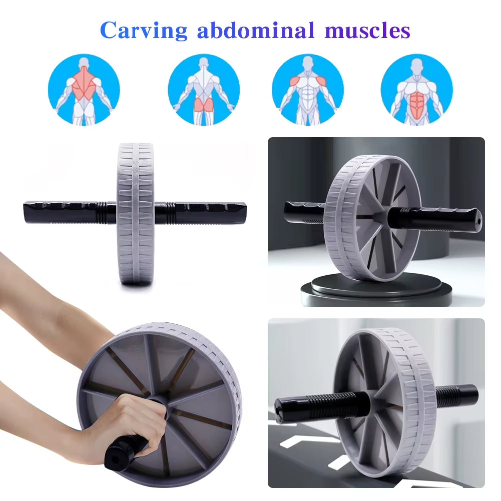 Workout AB Roller Wheel Non-Slip Abdominal Wheel No Noise Abdominal Trainer Abdominal Exerciser for Home Gym Strength Workouts